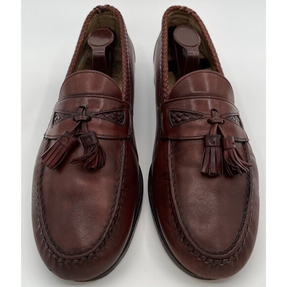 Allen Edmonds Brown Maxfield Tassel Loafer W/ Weave Accents/Dust Covers 11.5 D main image 7